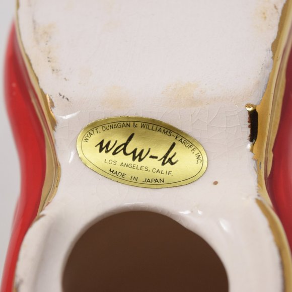 VTG Spaghetti Trim Wyatt Dunagan Williams Karoff Santa Christmas Boot Bank Japan - Picture 8 of 15